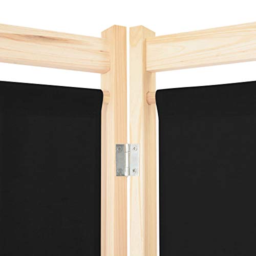 Paravent noir 170 cm pour masquer le désordre et diviser une pièce - 5