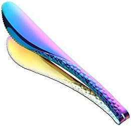 Bag Clips 1 PCS Pastry Clamp Barbecue Tongs Stainless Steel Rose Gold Bread Clip Anti Heat Food Tongs BBQ Tongs Serving Kitchen Utensil (Color : A) (A)