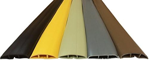 Electriduct Small Plastic Cord Cover - 5ft Length, Beige - Hide & Protect Wires On Floor