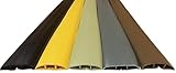 Electriduct Small Plastic Flexible Floor Cord Cover Cable Protector and Wire Concealer - Includes Double Sided Tape - 5 Feet - Gray