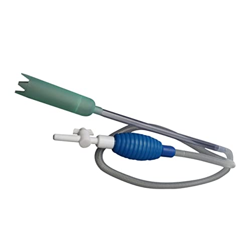 Garneck Manual Aquarium Fish Tank Cleaner Efficient Water Pump Gravel with Flushing Device for Changes and Easy Maintenance