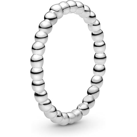 Pandora Beaded Silver Ring, Size 56 Cover