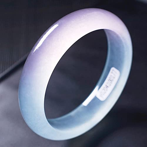 Bracelet en jade violet lavande de chine jonc agate naturelle cadeau d'anniversaire femme