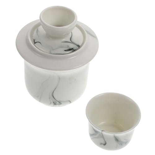 UKCOCO 陶磁器製風温酒器 家用手描き酒燗器と酒杯 飲み会や特別な場に お手入れ簡単 滑らかな表面で 使用