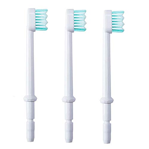 Replacement Standard Brush Heads Dental Water Jet Compatible with Waterpik Water Flossers (Like WP-100) and Other Brand Oral Irrigators 3-Pack