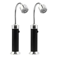 Vegena LED Grill Licht [2 Stück], Magnetische Grill BBQ Licht Set Flexibel Grill Lampen Outdoor Grill Lichter Grillen Zubehör Schwarz