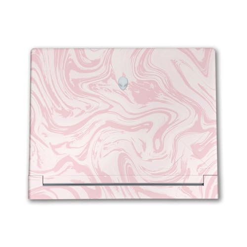 Image of Laptop Skin Compatible with Alienware X16 R2 (2024) - Silky Pink - Premium 3M Vinyl Protective Wrap Decal Cover - Easy to Apply | Crafted in The USA by MightySkins
