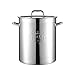 XJZHJXB Olla de Acero Inoxidable Grande Olla de Sopa Olla 5-91L Olla De Sopa con Tapa Fondo Compuesto Sartén para Sopa Profunda, Juego de ollas Cacerola (Size : 35 * 40cm(30L))