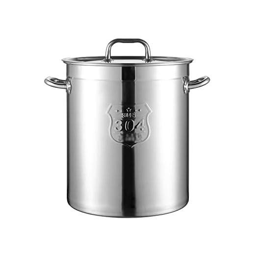 Kastruller Stor djup gryta i rostfritt stål, professionell induktionssäker gryta med lock, spegelpolerad, lämplig för alla spisar (Size : 50cm*55cm(91L))