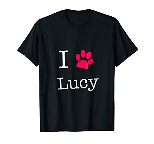 I Love Lucy Dog Name T-Shirt Gift Shirt for Dog Lovers