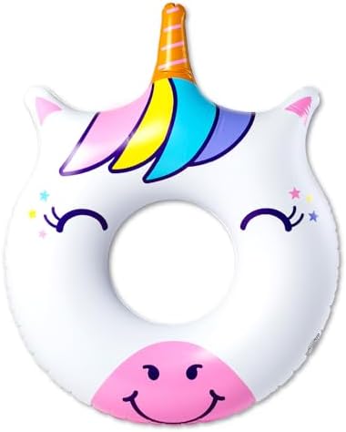 BigMouth Inc. Happy Unicorn Pool Float, Large 4' Wide Inflatable ...