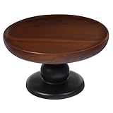 VALICLUD Holz Tortenständer mit Erhöhtem Fuß Kuchenplatte aus Holz Rustikales Tablett für Desserts und Snacks S für Hochzeiten und Feiern