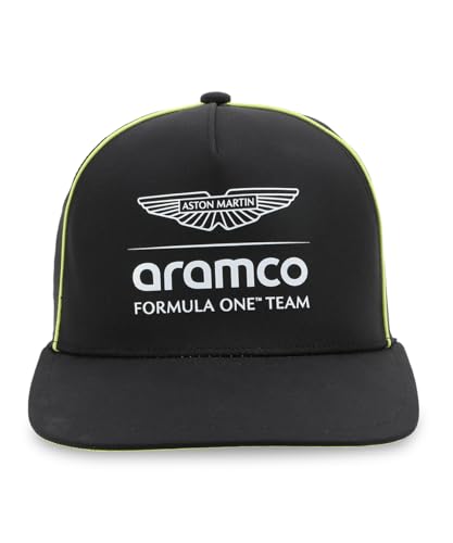 Image of PUMA | Aston Martin F1 Flat Brim Logo Print Cap Black