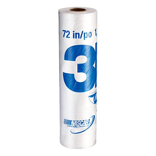 3M Hand Masker Advanced Masking Film, 72 in x 90 ft, Static Cling Keeps Film in Place, Prevents Liquids From Bleeding Through, Flake Resistant, For Indoors & Outdoors Use, 1 Roll (AMF72)