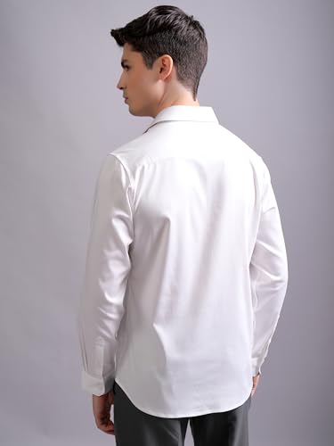 Image of Highlander Men's Slim Fit Formal Shirt | Solid Formal Shirt for Men | Comfortable Fabric | Stylish Design for Everyday Use & Office Wear