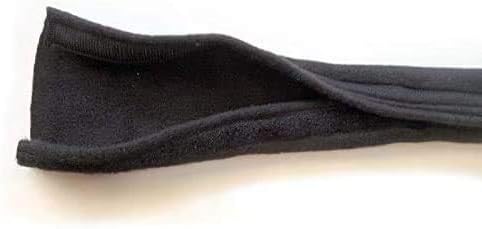 Bent & Freck Strap Wrap - Dog Harness Strap Cover - Fleece Padding for Harnesses and Collars Prevents Rubbing & Chaffing (S/M, Black)