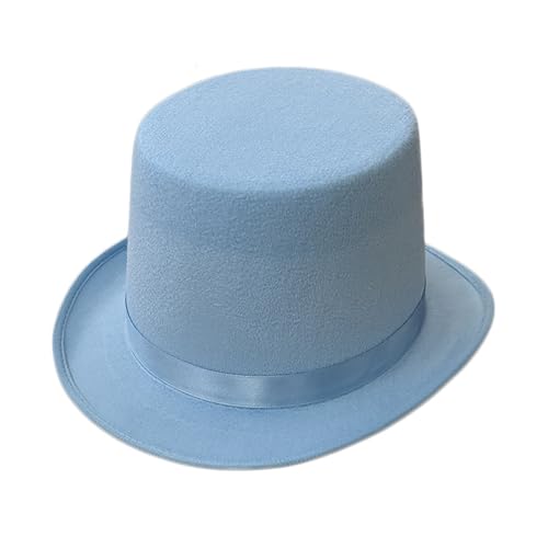 FeiYeup Hat British Adult/Kids Flat Top Hat Prom Carnivals Party Costume Felt Magician Hat for Carnivals Show Party