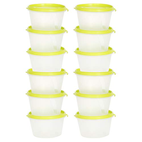 Image of Cutting EDGE Nesterware 750ml Stackable Food Container (Set of 12, Green) | BPA-free plastic, stackable design, leak-proof, kitchen storage, pantry, fridge, meal prep, reusable, travel use