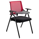 Silla plegable multifuncional con mesa para reuniones de oficina y entrenamiento, portátil, ligera y fácil de mover, ideal para compra al por mayor (madera)