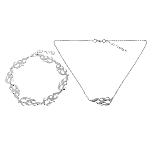 Nolitoy 6 Pcs Neck Boy Lovers Girl Female Clavicle Hip Punk Decors Unisex Gifts Pendant Halloween For Gothic Male Fashion Streetwear Necklace Hop Gift Teen Decorative Accessory Silver #TOP5