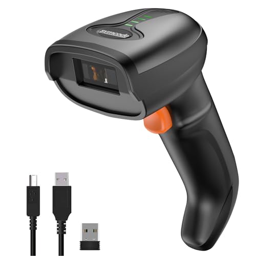 Lecteur de codes-barres sans fil rechargeable symcode 1D longue autonomie