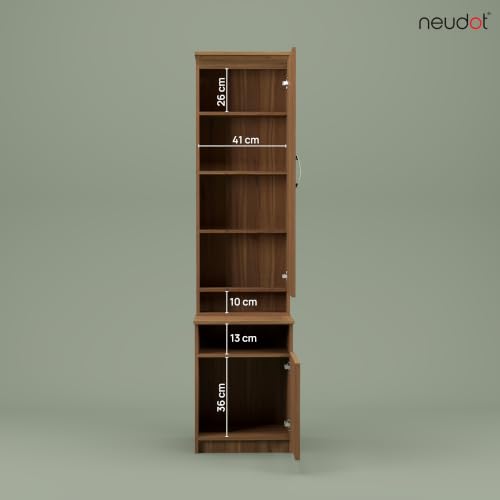 Image of NEUDOT Sakura Rattan Wooden Dressing Table With Mirror And Storage | Engineering Wood | Vanity Table With Mirror | Vanity Dressing Table For Bedroom, 12 Months Warranty | Leon Teak Finish,Brown