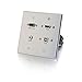 Legrand - C2G HDMI/VGA Wall Plate, Brushed Aluminum Pass Through Wall Plate, Single Gang Wall Plate, Computer Wall Plate, 1 Count, C2G 41013