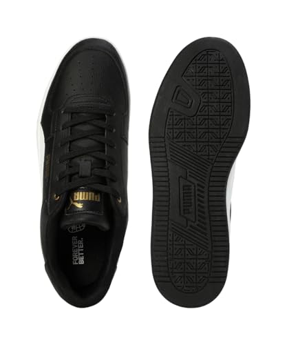 Image of PUMA , Unisex-Adult, Caven 2.0, Black-White-Gold, Sneaker, 3UK, (40469904)