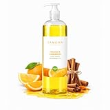 YAMUNA NATURAL BEAUTY Massageöl, 100% pflanzlich, Naturkosmetik aus Ungarn. Professionelles Öl – frei von Paraffin und Parabenen für eine erfrischende Massage.Gratis Spender!(1000 ml, Orange mit Zimt)