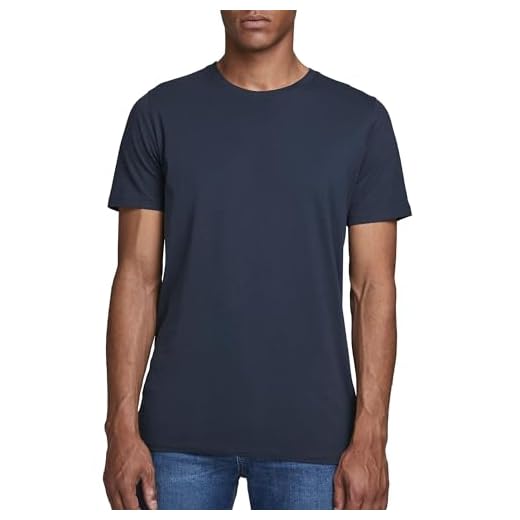 Jack & Jones Jjeorganic Basic tee SS O-Neck Noos Camiseta, Navy Blazer, M para Hombre