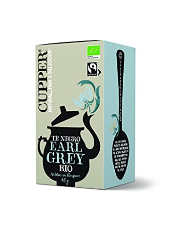 Cupper Té Negro Ecológico Early Grey, 20 Bolsitas