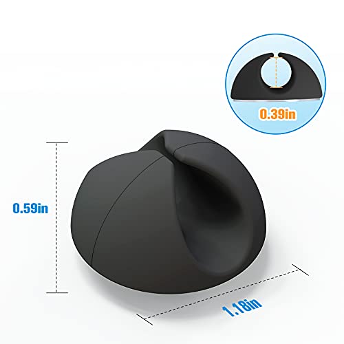 12 Pack Cable Clips, Znben Cord Organizer Holder Adhesive Cord Management Charger Wire Holder Clips For Desk, Home, Office, Car, Cubicle, Nightstand - Black #TOP4