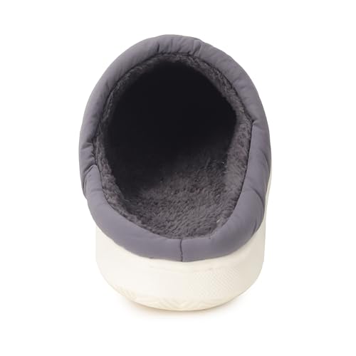 Image of CASSIEY Slippers for Mens Winter Home Indoor Outdoor Warm Thick Sole Waterproof down Cotton Slipper