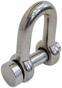 4 Pcs Stainless Steel T316 Forged 5/16" Round Pin Chain Shackle 1,300 Lb WLL