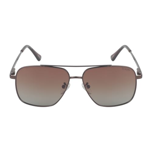 Image of Fueel Polarized Square Sunglasses for Men & Women | UV Protected Retro Half Frame Sunglasses | Lightweight Stylish Black Frame
