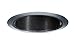 Juno Lighting 14B-SC 4-Inch Recessed Baffle Trim, Black Baffle with Satin Chrome Trim