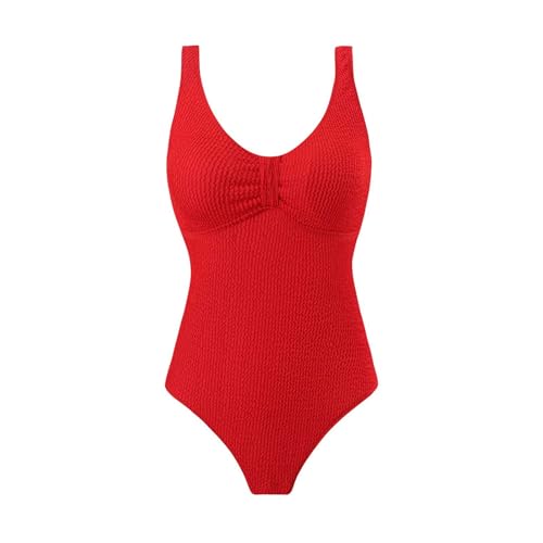 Womens Swimsuits One Piece 2025 Modest Full Coverage Slimming Bathing Suit Cute Texture Push up Thong Ladies Swimwear