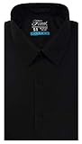 Luxe Microfiber® Men’s Fitted Dress Shirt, Tuxedo Shirt Black