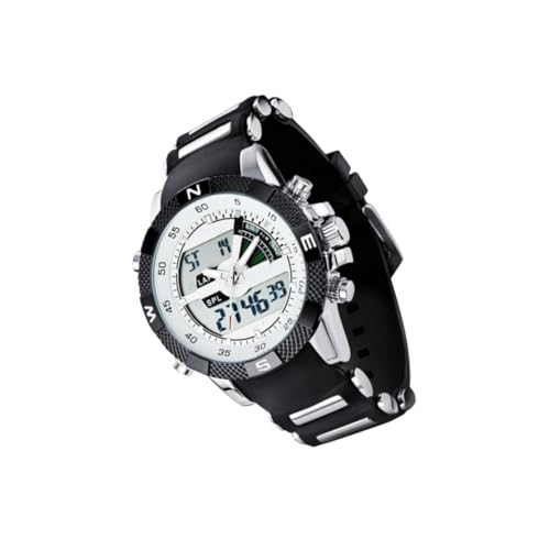 デュアルディスプレイ 子腕時計 性用デジタルクロノグラフ アラー