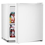 Antarctic Star Mini Fridge Compact Refrigerator with Freezer, Single Reversible Door, Dorm Fridge, Removable Glass Shelf, Defrost Button, for...