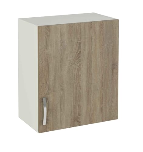 PEGANE Meuble Haut de Cuisine 1 Porte Coloris chêne Cortez - Hauteur 70 x Longueur 60 x Profondeur 35 cm