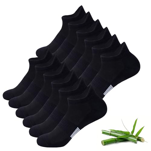 Image of Niorasen Ankle Socks for Women, 6 Pairs Breathable Bamboo Viscose Low Cut Thin Socks,Moisture Wicking Casual Sports Running