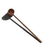 Frjjthchy Natural Bamboo Japanese Water Ladle Handmade Water Bailer Dipper for Garden Tea (S)