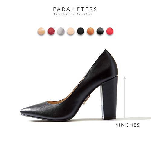 DailyShoes Women's Chunky Heel Round Toe Ankle Strap Pumps Shoes - Image 4