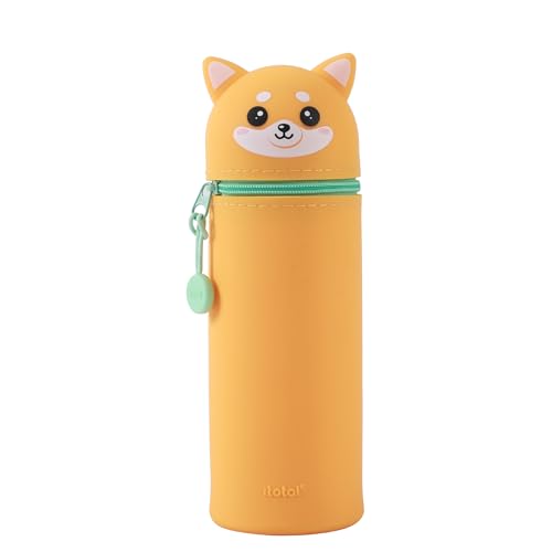 I-TOTAL® - Trousse en Silicone Souple pour l'École, Extensible avec Forme Profilée (Shiba)