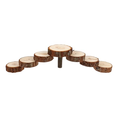 Angoily 木のおもちゃ 小さい 少し 楽しいハムスターのおもちゃ ハムスターランプ ねずみ 踏み台 ギニア 屋内で のはしご橋 階段 採餌 クライミングの 木製