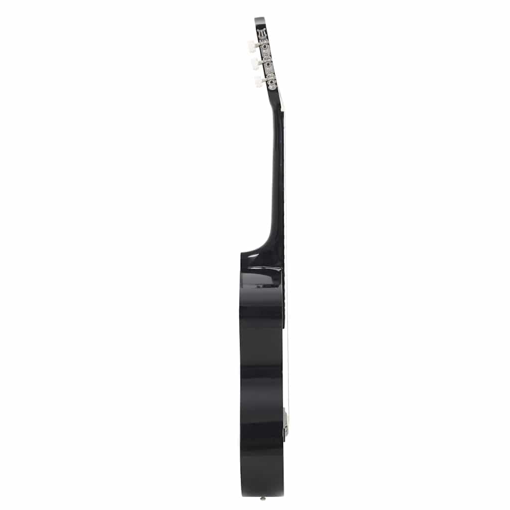 vidaXL Gitara klasyczna z wycięciem, 6 strun, czarna, 38"