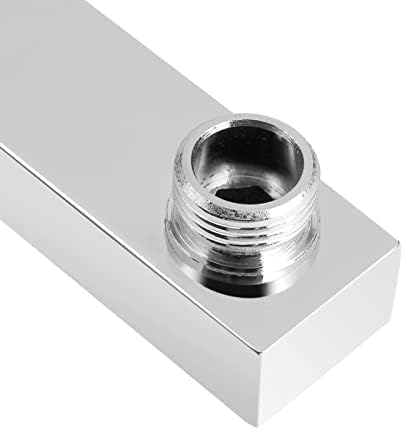 Braccio doccia 60, cromato quadrato, braccio per doccia, braccio di estensione, per il bagno, braccio di prolunga, 1 m, tubo doccia quadrato in acciaio inox