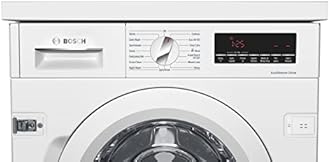 Bosch Home & Kitchen Appliances Bosch WIW28502GB Built in Washing Machine with 8kg Capacity, 5 Year Warranty (T&Cs apply), SpeedPerfect, ActiveWater Plus, EcoSilence Drive, 1400rpm, White, Serie 8