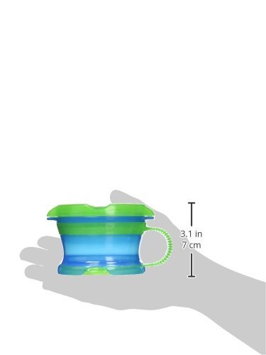 Munchkin Deluxe Snack Catcher with Lid, 9 Ounce, 2 Pack, Blue/Green